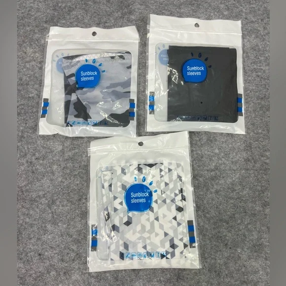 Sunblock Arm Protection Sleeves Lot Of 3 New UPF One Size Breathable Cool - Picture 1 of 6